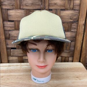 Vintage Men's Camo and Tan Baseball Cap
